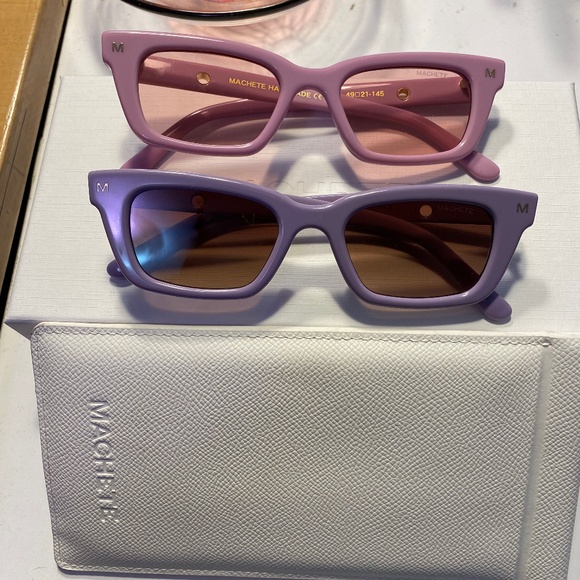 2 pair Machete Ruby Sunglasses Orchid and Violet - Picture 1 of 4